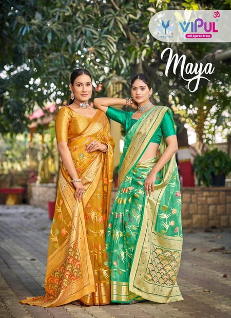 Maya By Vipul Brasso Saree Wholesale Market In Surat With Price